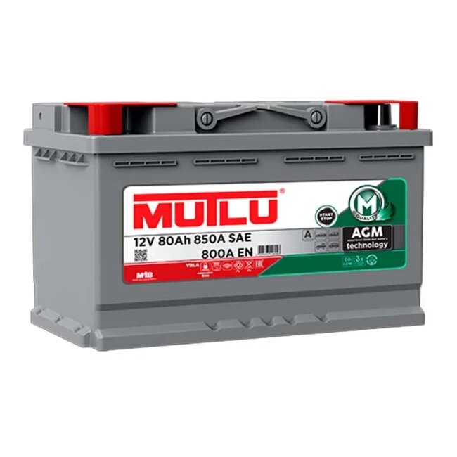 Автомобільний акумулятор MUTLU AGM Batteries 6СТ-80Ah